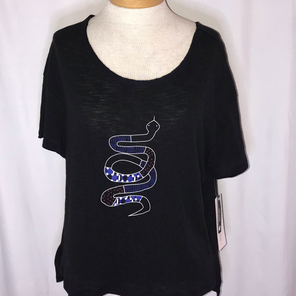 Nanette LePore black T-shirt Size Large NWT